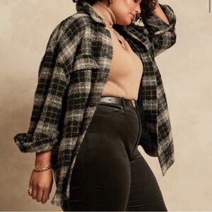 Banana Republic Oversized Italian Bouclé Shirt Jacket XS